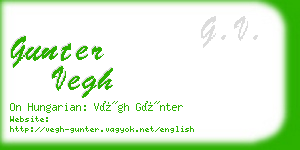 gunter vegh business card